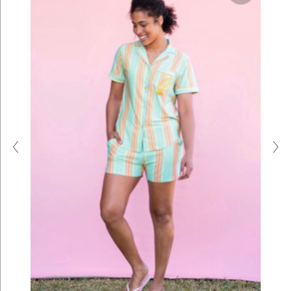 2 piece pajama set, Matilda Jane Clothing, size M, shorts and shirt